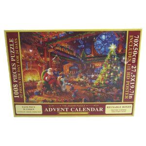 THE JIGSAW PUZZLE Advent Calendar Santa Clause's Gift Factory NEW, BOX DAMAGED
